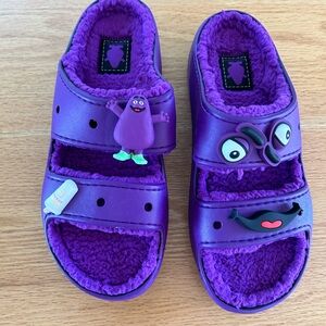 Crocs x Mcdonalds Grimace Cozzzy Sandal.